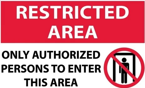Restricted Area Notice for current quest customer - customer portal